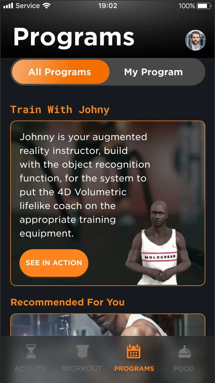 Programs with the AR instructor Johny